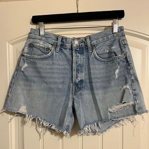 Agolde Parker Long Button Fly Shorts Size 27